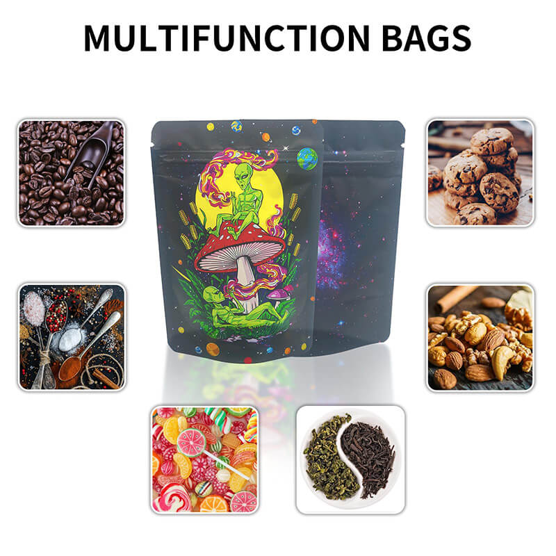 Various Sizes Food Storage Zipper Stand up Mylar Bags with Custom Printing