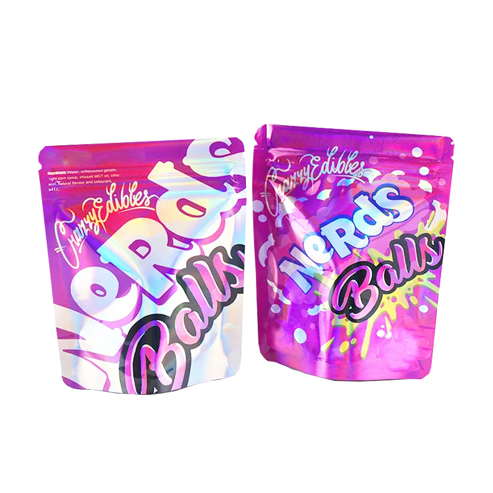 Holographic Smell Proof Zip Lock Mylar Resealable Bags