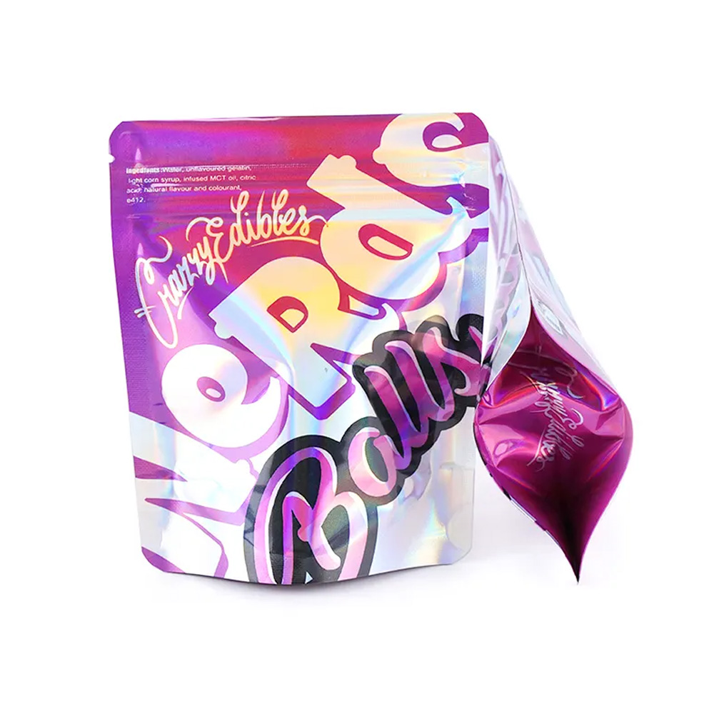 Holographic Smell Proof Zip Lock Mylar Resealable Bags