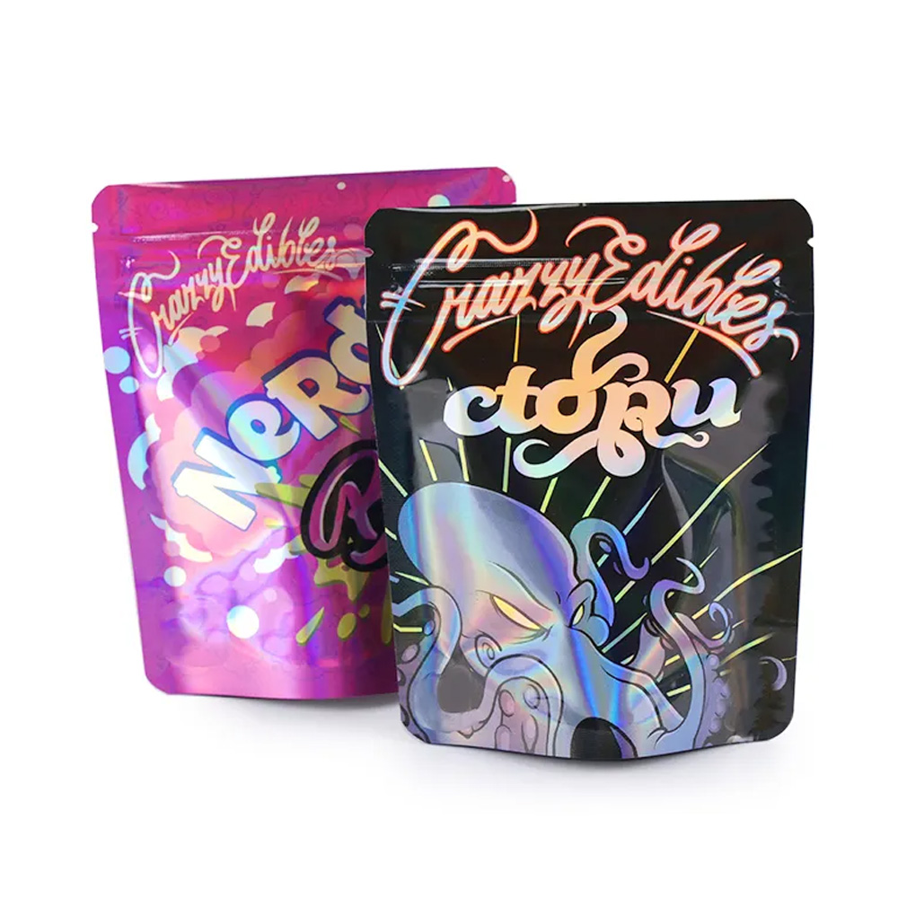 Holographic Smell Proof Zip Lock Mylar Resealable Bags